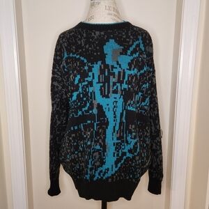 Vintage 80s pixel Pop Art sweater